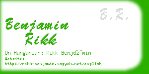 benjamin rikk business card